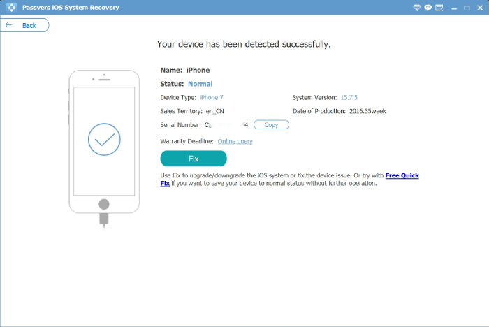 iOS System Free Quick Fix Choose